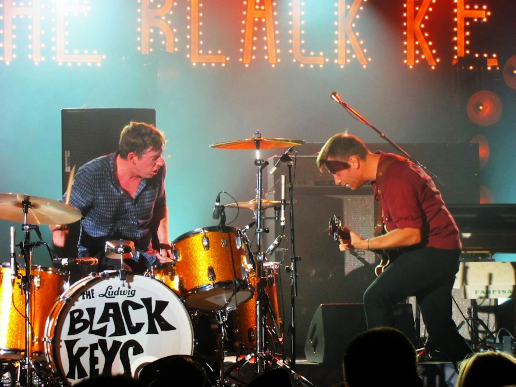 UNLOCKING ROCK: On Sunday night, the Black Keys, pictured here, accompanied by Cage the Elephant, performed at TD Garden in Boston.