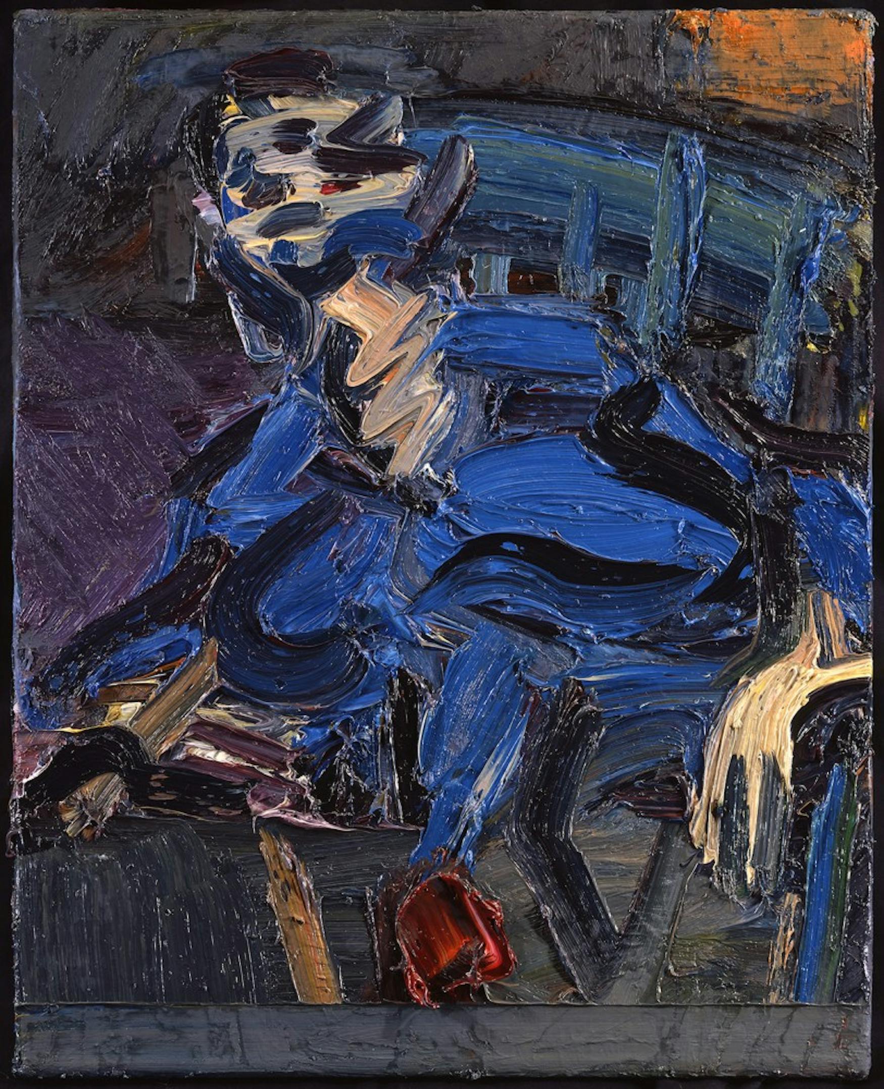 PAINTING BLIND: Frank Auerbach is one of the artists featured in the upcoming Painting Blind exhibit. Featured above is his work from 1987, “J.Y.M. Seated.”