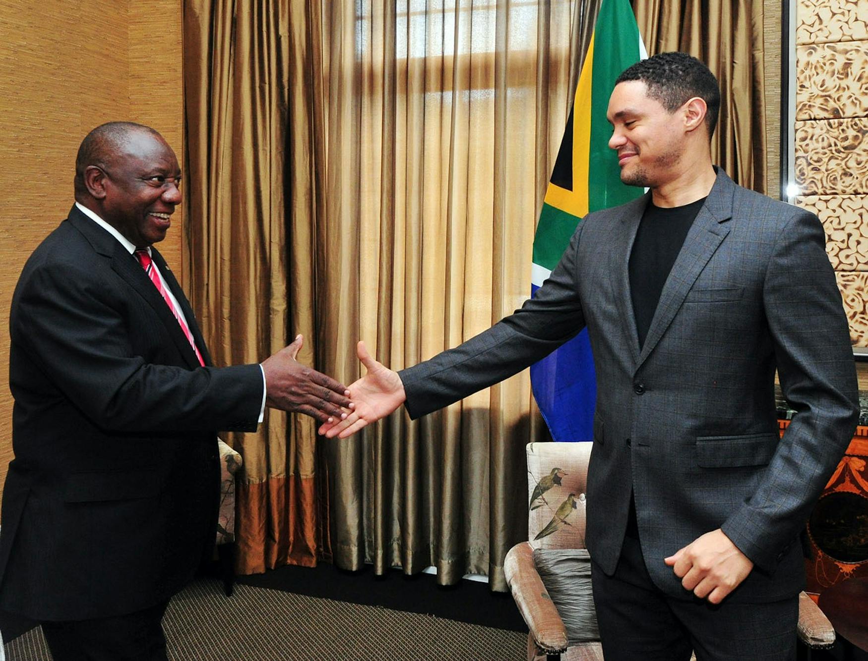 President Cyril Ramaphosa receives a courtesy call from renowned