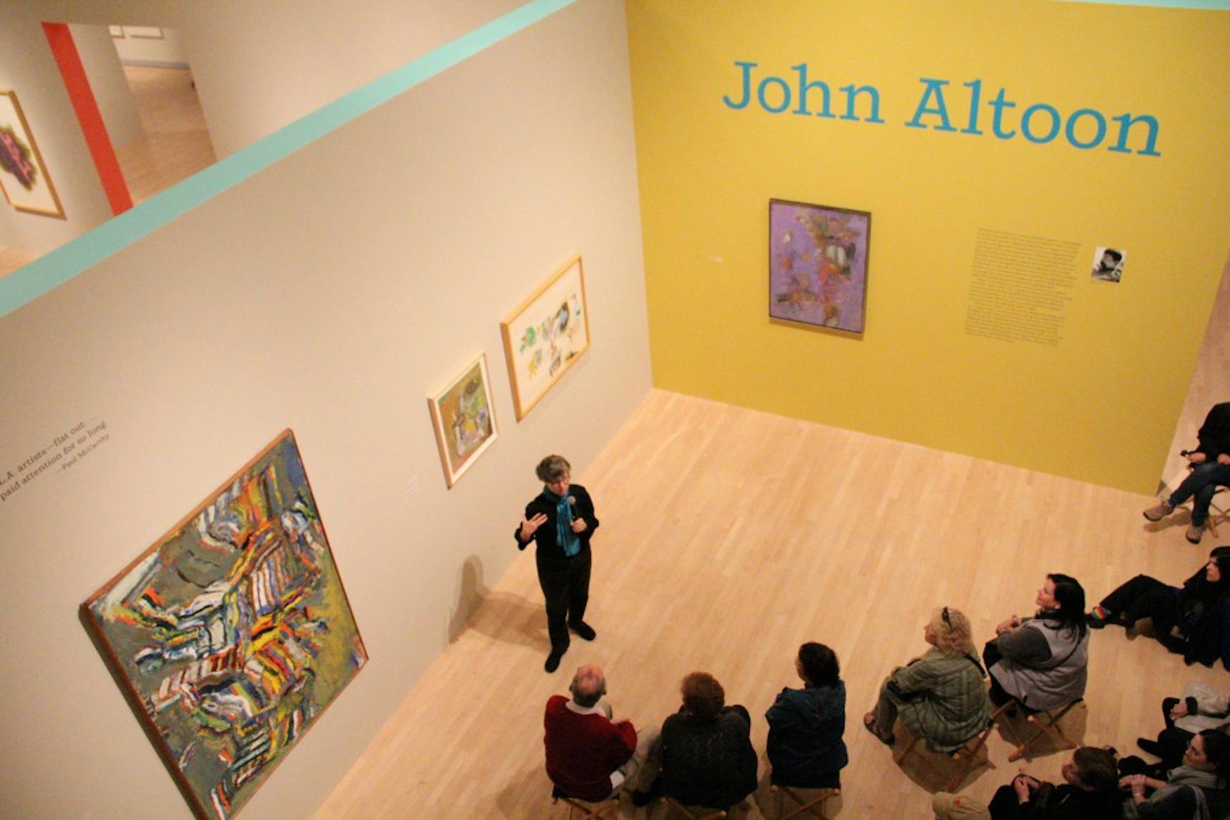 TALK TIME: Carol Eliel, curator of modern art at the Los Angeles County Museum of Art and curator of the exhibit, spoke on Wednesday evening during the opening of John Altoon about the titular artist.