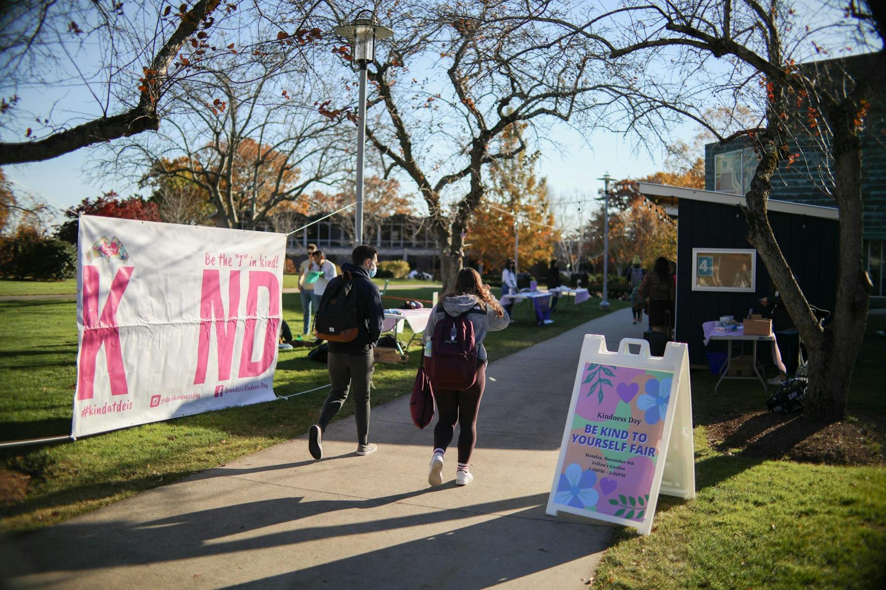Students came to the "Be Kind to Yourself Fair" at Fellows Garden on Nov. 8.