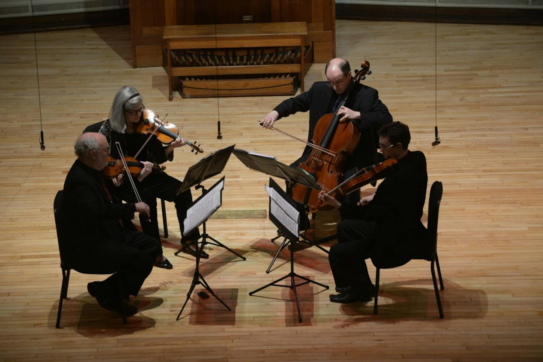 ON A HIGH NOTE: On Saturday night, the Lydian String Quartet, joined by new violist, performed three quartets to a full house.