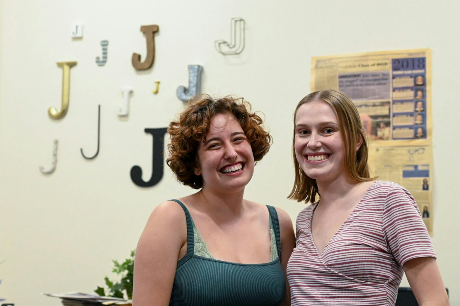 Jen Crystal '23 (left) is the new editor in chief, and Jane Flautt '23 (right) is the new managing editor. 