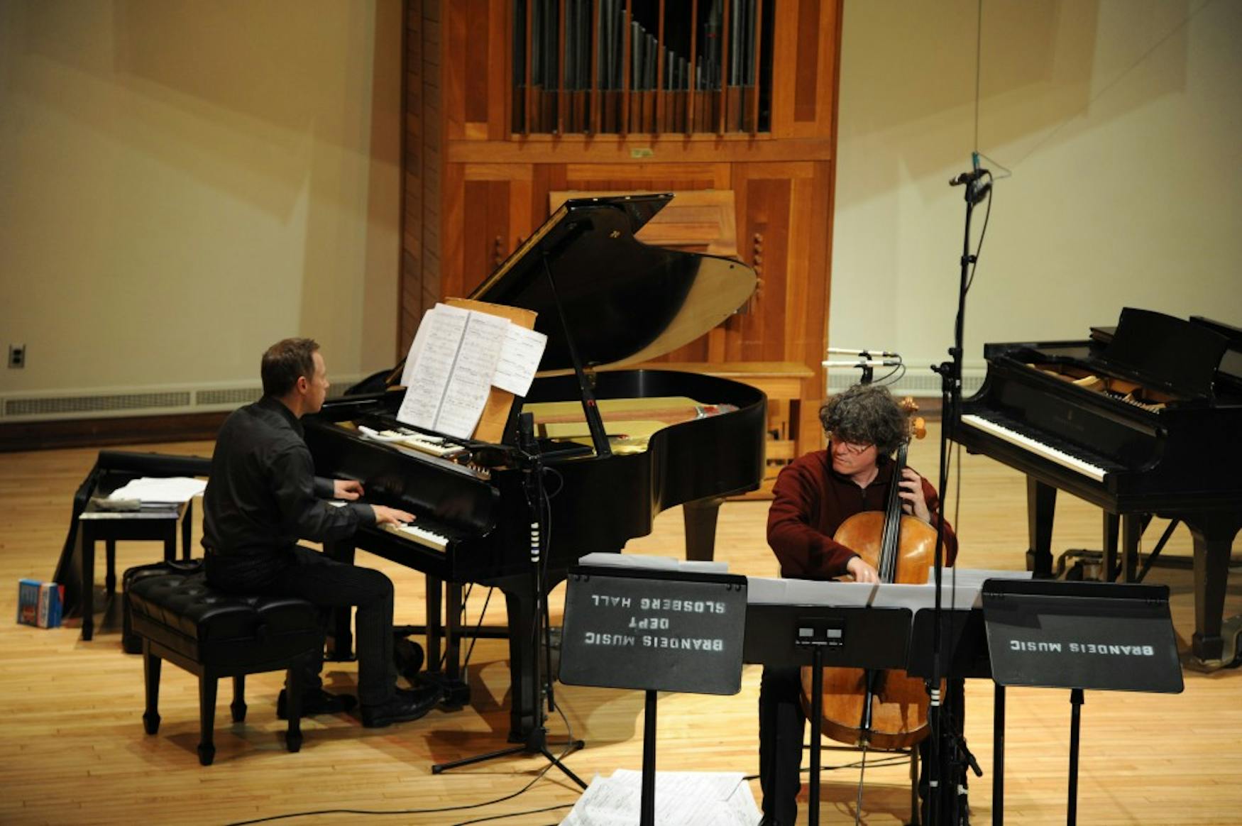 DUO TAKES THE STAGE: On Sunday night, student-composed new music for cello and piano music filled Slosberg Music Center.