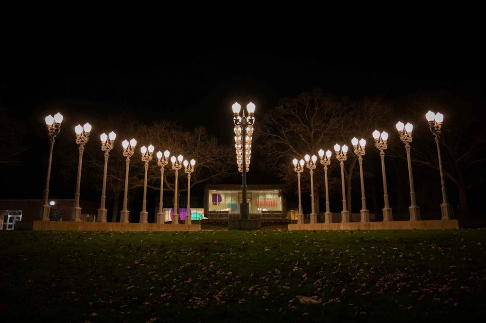 COMMUNITY: The Brandeis Light of Reason installation offers a reflection space for students during this time and serves as an emblem of community.