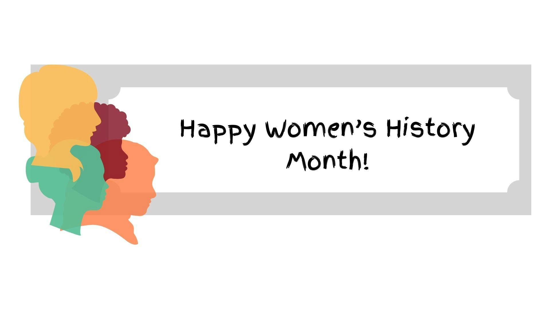 Happy Women’s Day Banner - Glitter Women's History Month Party Decor Bunting, 6.5 Ft Long, Paper
