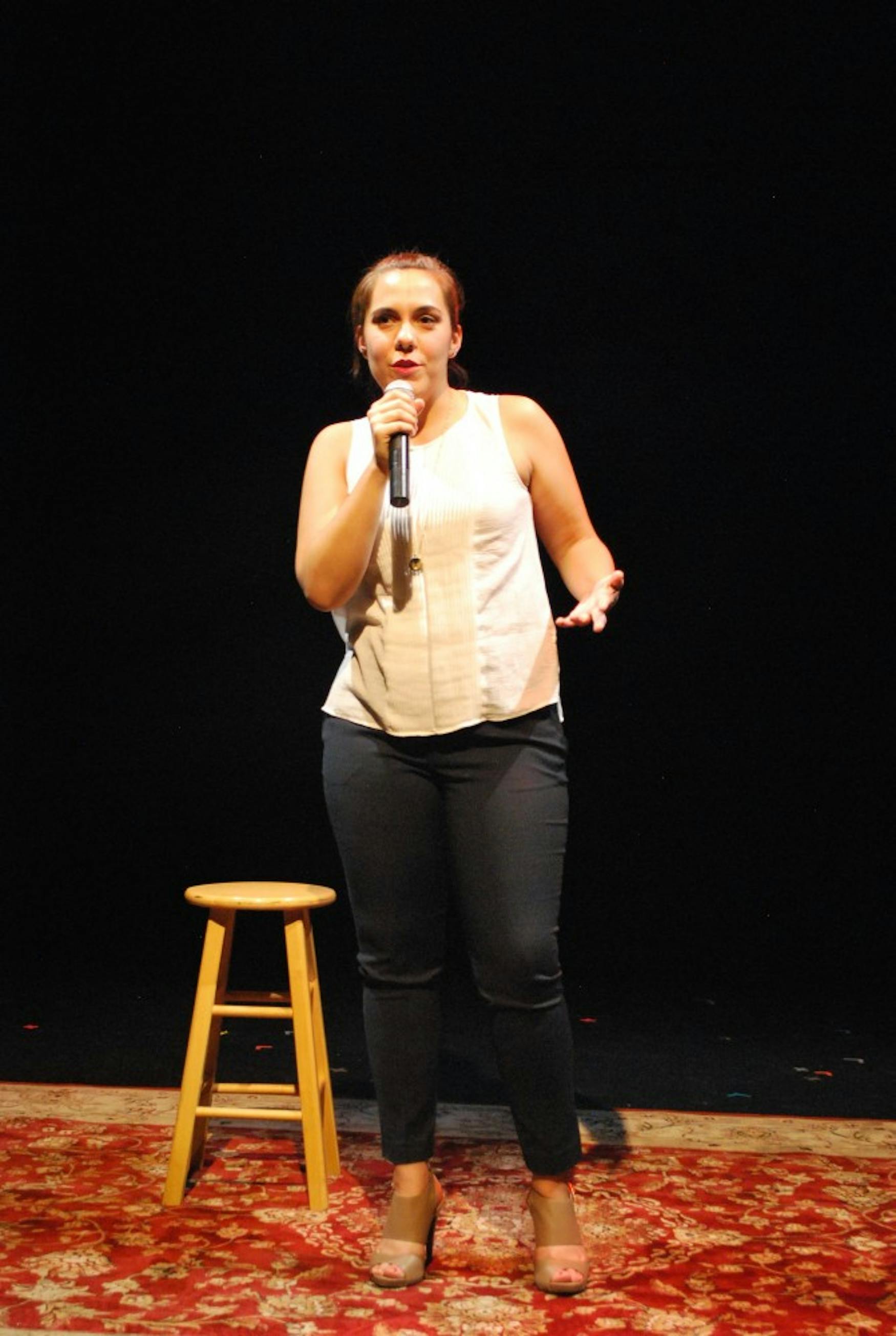 NOT ABOUT THE PRICE TAG: Chmiel’s stand-up show referenced her costly decision to attempt to pursue comedy after graduating college.