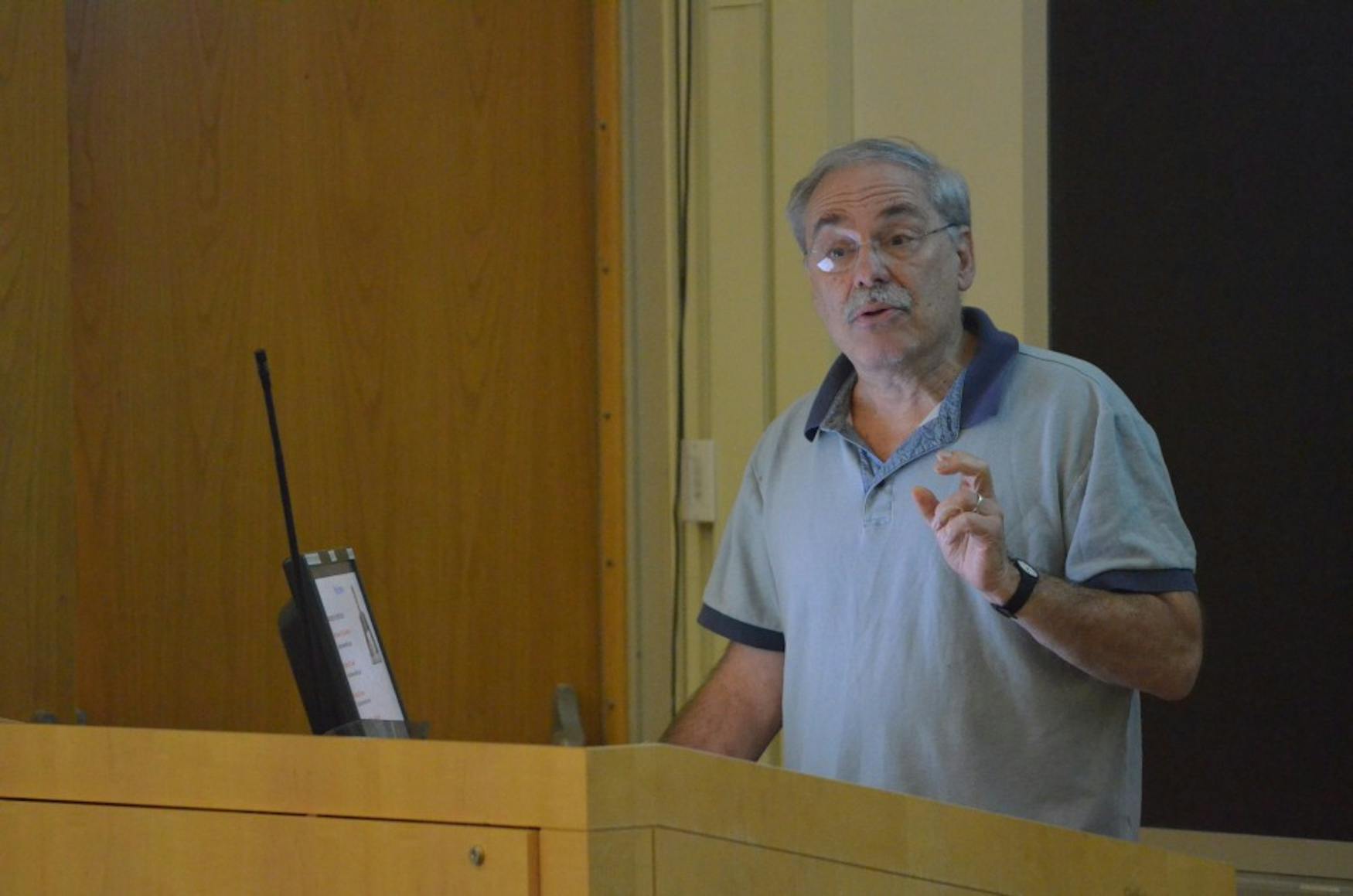 Prof. Chris Miller (BIOL) discussed issues with scientists who do not let go of theories after they are disproved.