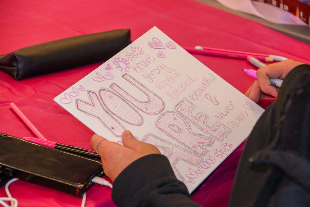 Color Me Pink! Breast Cancer Canvas Making