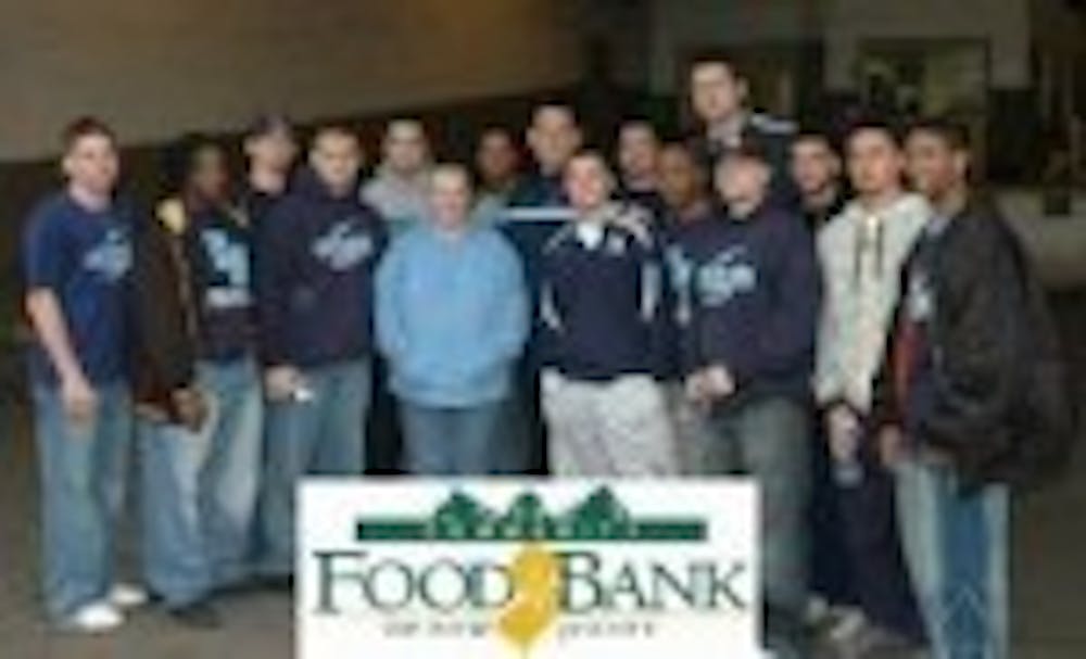 Football Volunteers at Community FoodBank of NJ