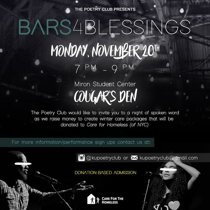 The Poetry Club Presents Bars for a Blessing