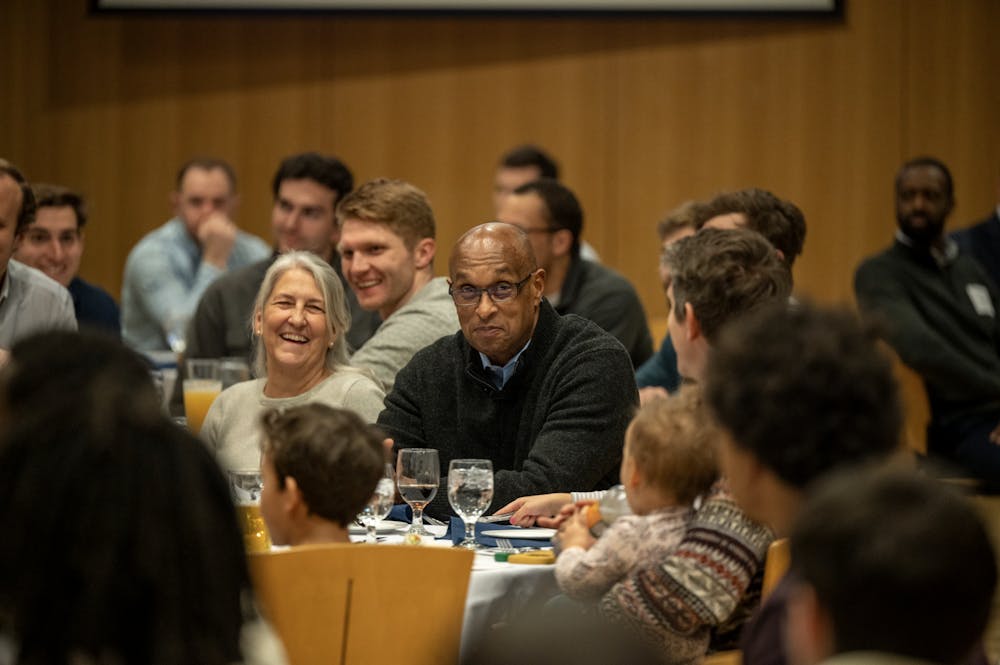Former men's basketball head coach Jeff Brown at the banquet this January.