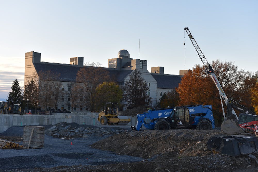 Construction on the new first-year residence hall is currently operating on schedule and will continue through the winter 