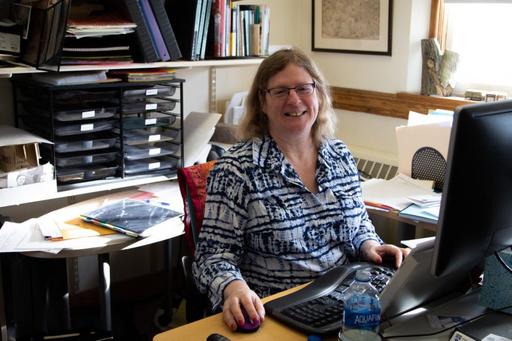 <span class="photocreditinline">MICHAEL BORENSTEIN/THE MIDDLEBURY CAMPUS</span><br />Economics Department Academic Coordinator Amy Holbrook has held her current position since 1997.