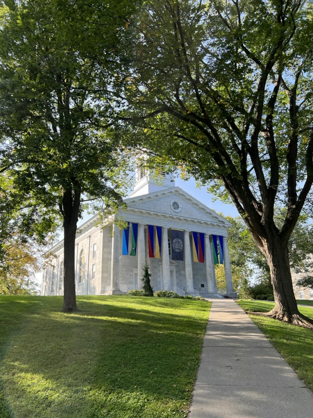 The Middlebury Chapel, where new first year students attend Convocation and first learn about the
college’s shared values that define the Honor Code.