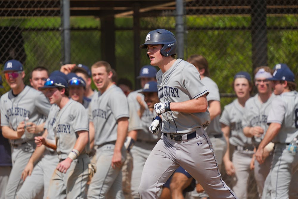 Kyle McCausland ’25 was on fire for the men’s baseball team last week in Florida, recording 15 RBIs and 3 HR. COURTESY OF MIDDLEBURY ATHLETIC COMMUNICATIONS