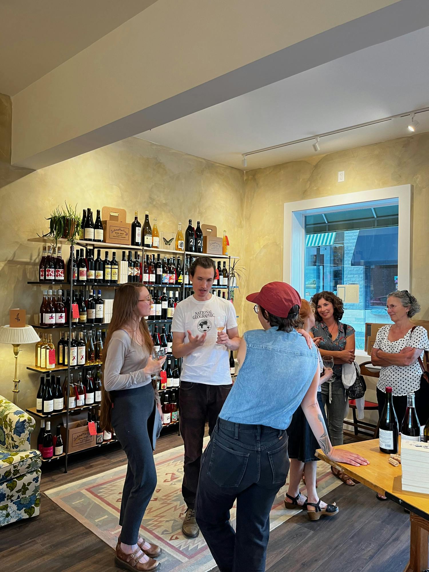 The interior of Schmetterling Wine Shop, located at 48 Main Street in downtown Middlebury