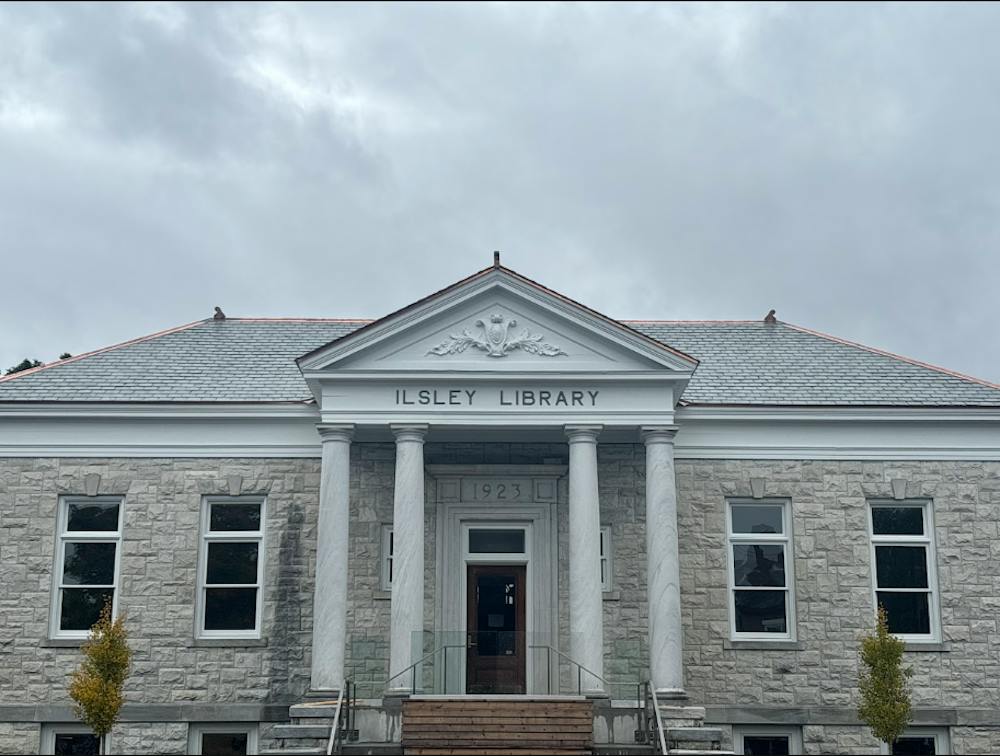 Ilsley library, in Middlebury, where Dr. Hannah Miller gave their talk. Ilsley is one of the 212 libraries Miller visited in Vermont.