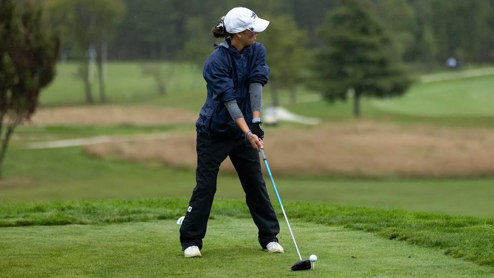 Teagan Duffy ’28 lines up for her drive.