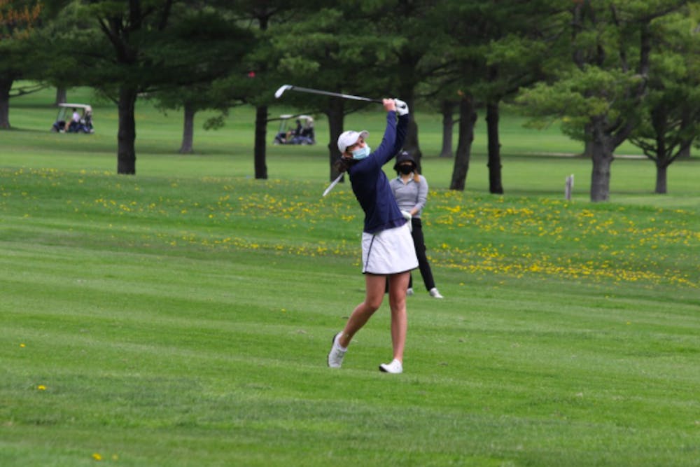 <span class="photocreditinline">Courtesy: Middlebury Athletics</span><br />Katie Murphy ’23 led the way for women’s golf in every match this season.