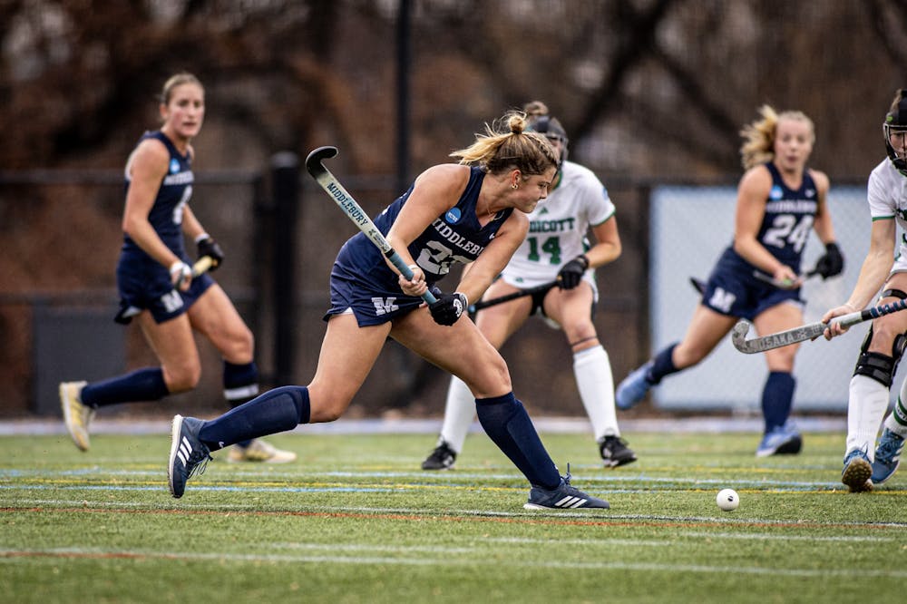 Megan Fuqua ’27 winds up for a shot against Endicott.