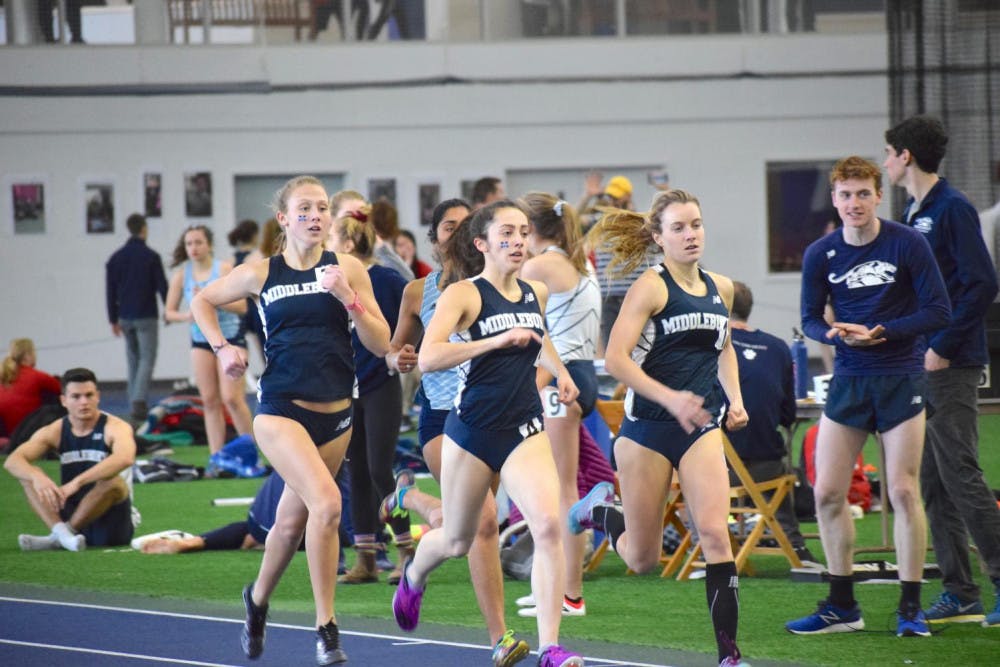 <span class="photocreditinline"><a href="https://middleburycampus.com/39367/uncategorized/benjy-renton/">BENJY RENTON</a></span><br />Cassie Kearney ’22 placed first in the 800 meter run at the Middlebury Team Challenge.