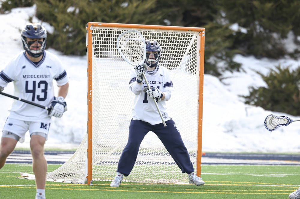 Goalie Hayden Kern '26 made 15 saves against Conn.