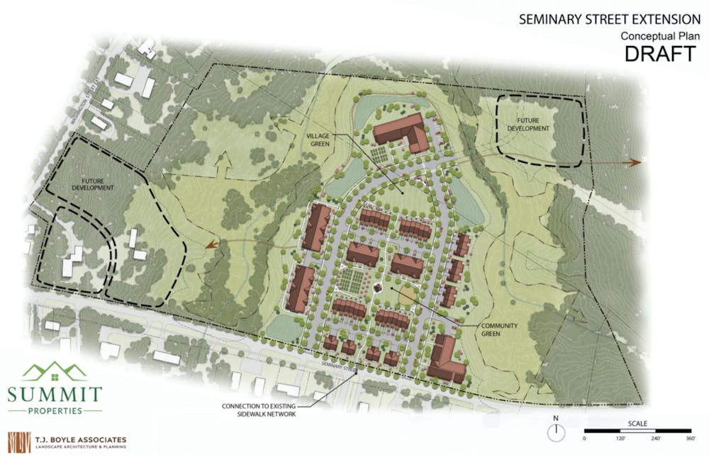 Draft plan for the Summit Properties housing development project