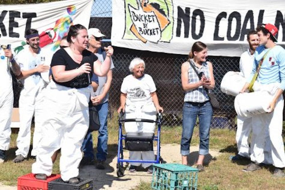 <span class="photocreditinline"><a href="https://middleburycampus.com/45758/uncategorized/emmanuel-tamrat/">EMMANUEL TAMRAT</a></span><br />Asa Skinder ’22.5 attended the protest against the Merrimack coal plant in Bow, N.H last Saturday.