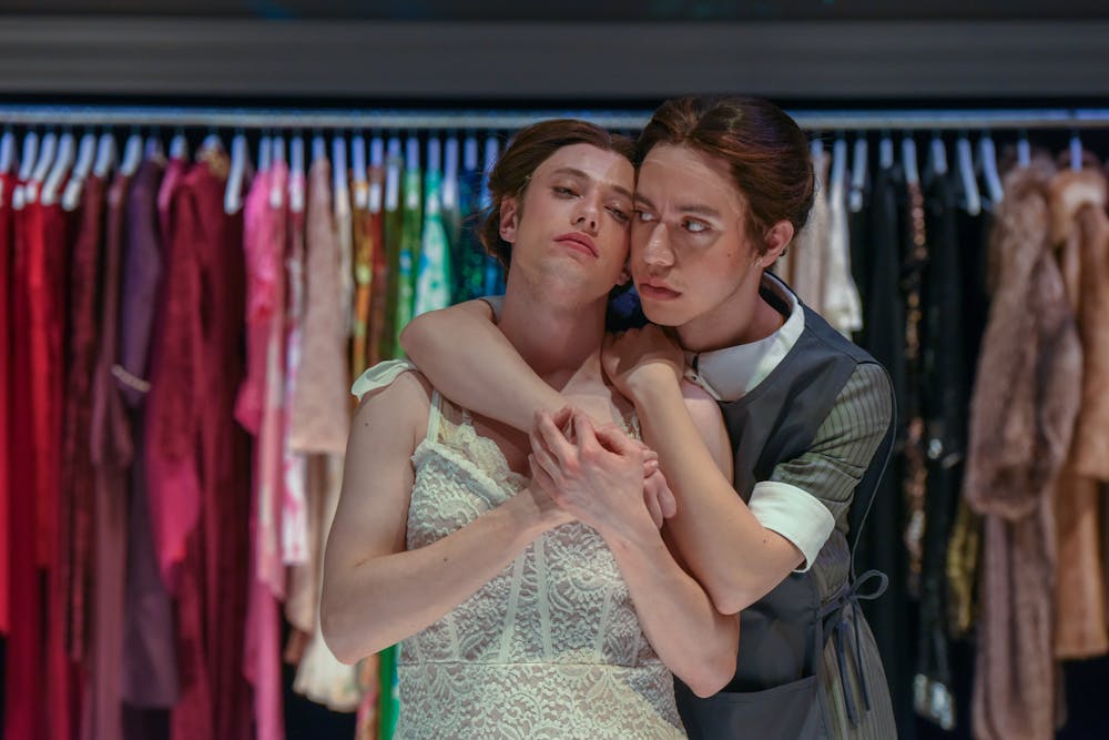 Zeph Santiago ‘26.5 and Ryan Ulen ‘26 performed in “The Maids” in Seeler
Studio Theatre