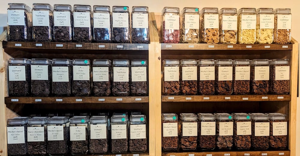 The diverse array of cacao beans that make up Adagio Chocolates have origins across the world.