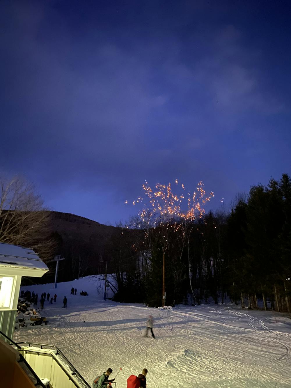 On Dec. 15 the Snowbowl held its grand opening for night skiing. The event included fireworks, live music, and other après-ski festivities. Photo by Violet Gordon '26.5.