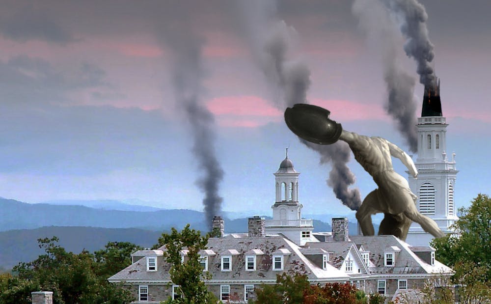 Drawing inspiration from "The Course of Empire" painting, the college has been compared to the Roman Empire in its scope and global ambitions. 