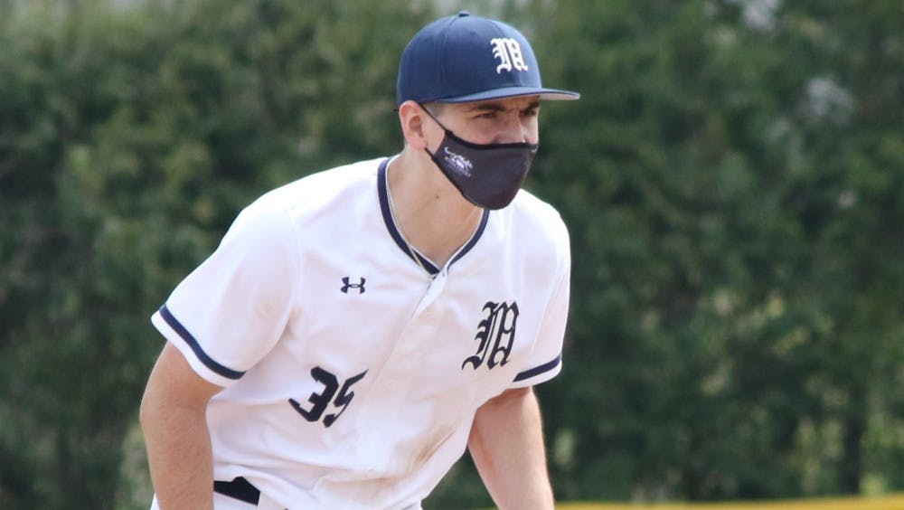 <span class="photocreditinline">Middlebury Athletics</span><br />Jack Torpey ’24 impressed on Saturday, scoring and tallying one RBI.