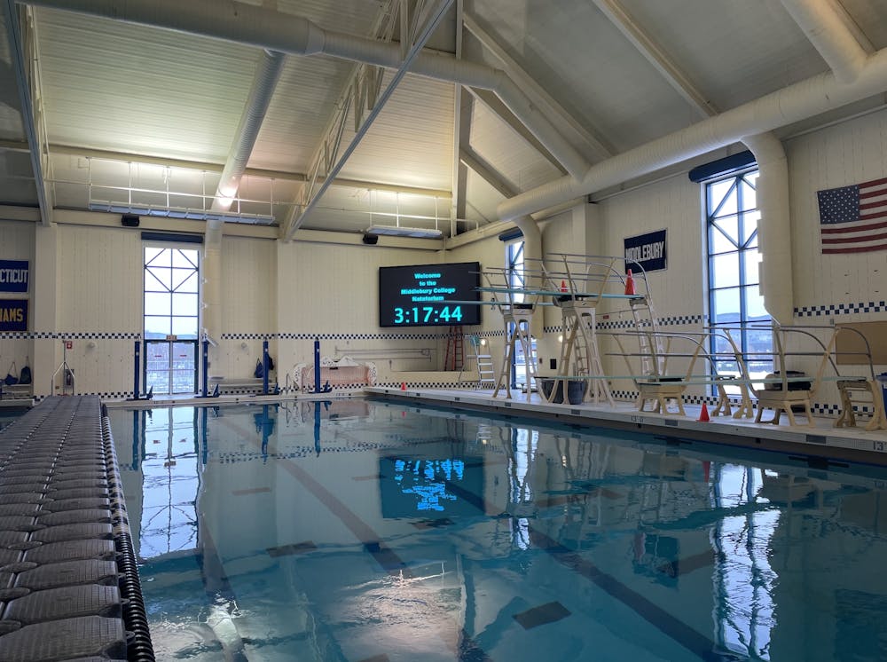 Middlebury’s diving well: the chlorinated temple of aqua jogging on campus.