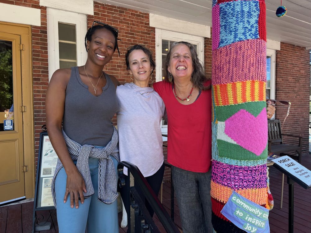 Hope Elliot, Mireya Guerra, Joanna Colwell work together to bring the Yoga Equity Program to life at Otter Creek Yoga.