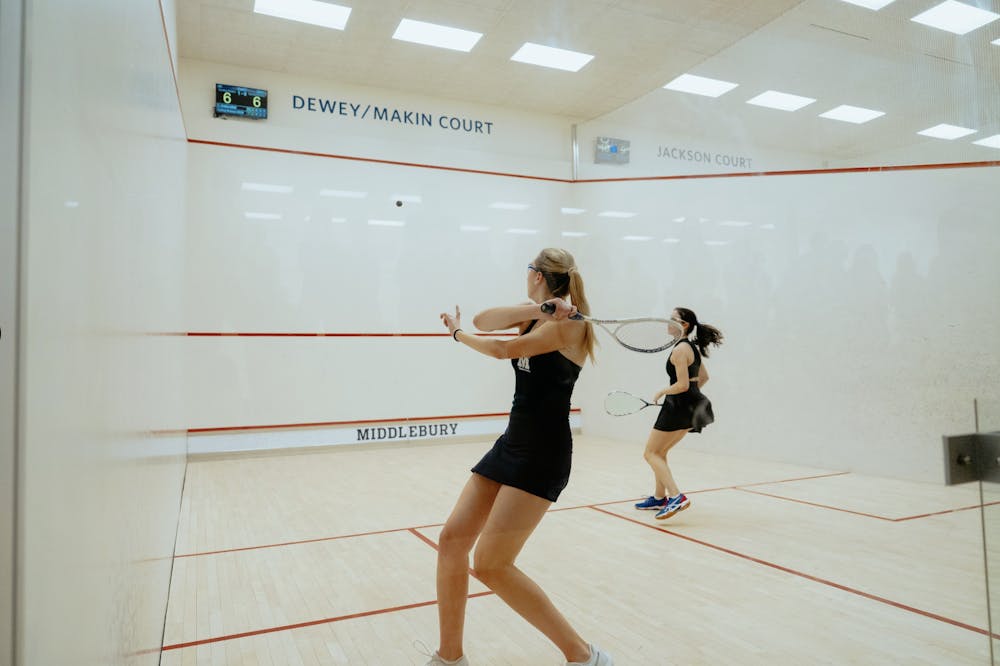 Caroline Didden ’28 surrendered only one point in her match against Bates.