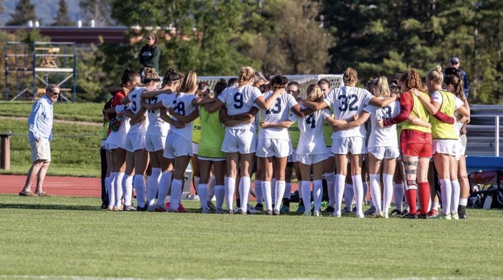 The women's soccer team finished ninth in the NESCAC with a 2-4-4 record in the conference.
