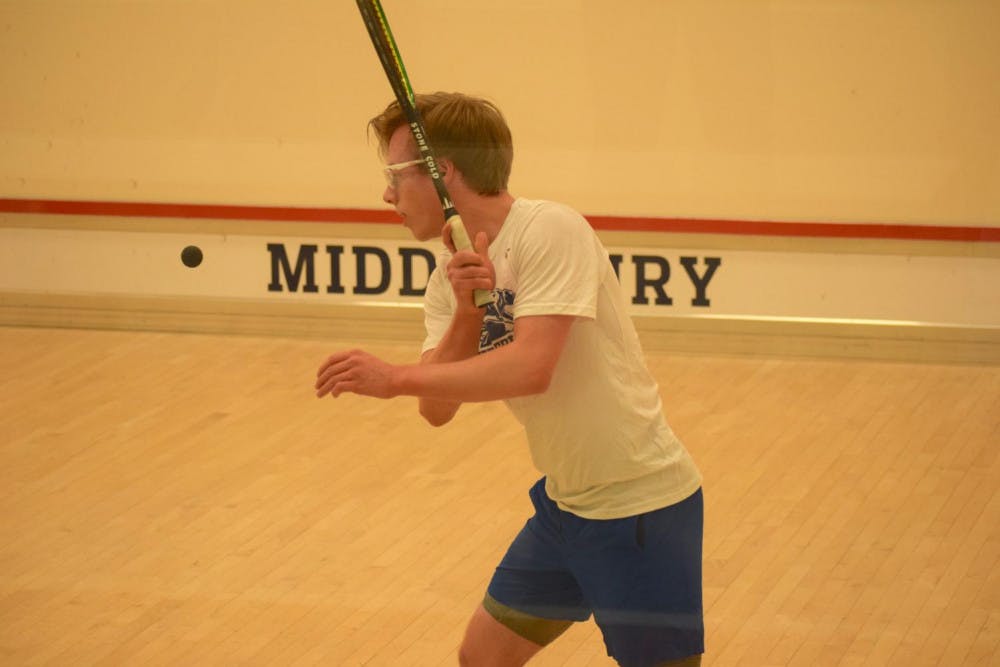 <span class="photocreditinline">BENJY RENTON/THE MIDDLEBURY CAMPUS</span><br />Alex Merrill ’21 competes against Bates on Jan. 13.