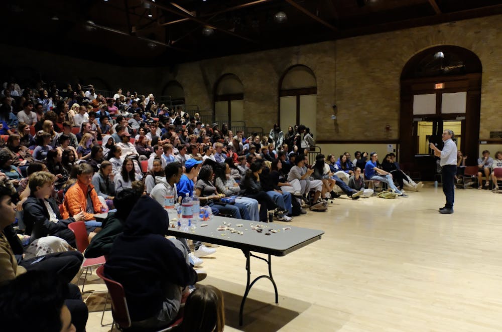 MiddVotes hosted watch parties for the presidential and vice presidential debates in Wilson Hall.