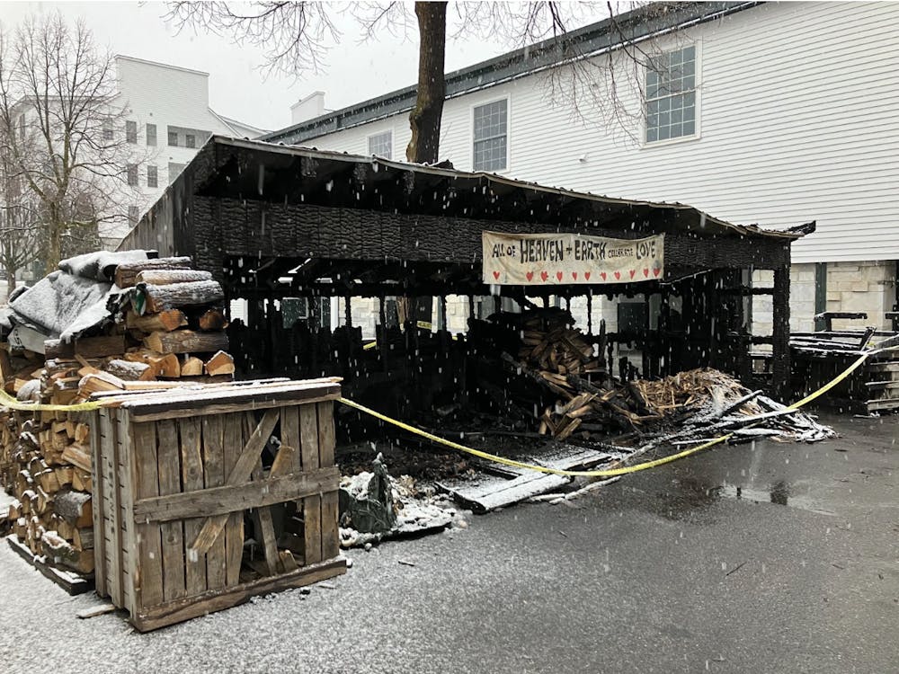 The American Flatbread shed that was on fire on March 13. 
