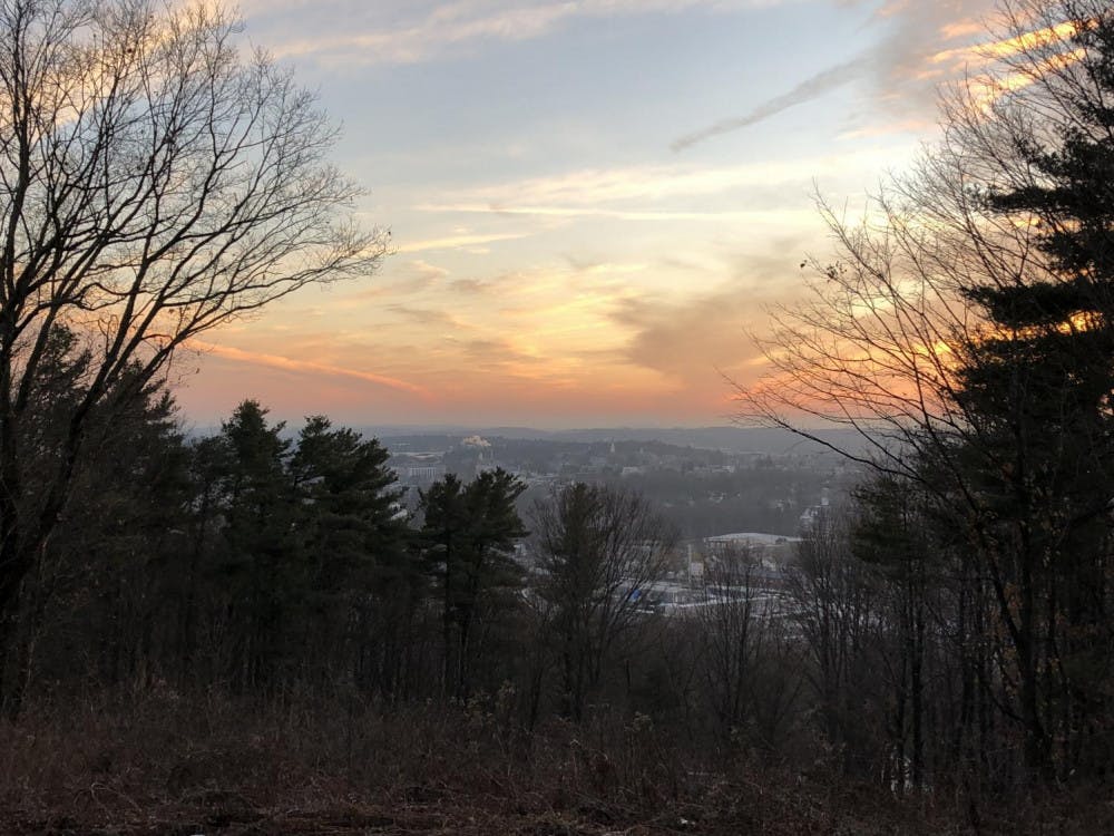 <span class="photocreditinline"><a href="https://middleburycampus.com/staff_profile/benjy-renton/">BENJY RENTON</a></span><br />The stroll up Chipman Hill is a timeless classic, one that I’m sure many of us miss as we sit in quarantine. For friends and couples alike, it offers a sunset that is only rivaled by Snake Mountain’s vista. Although enjoying the outdoors with a significant other is something hard to do virtually, we’ve got a full list of our own ideas below.