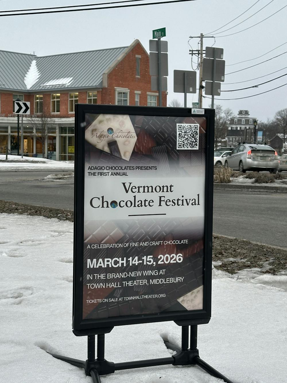 The first annual Vermont Chocolate Festival, presented by Adagio Chocolates, will be held on Saturday, March 15, at the Town Hall Theater in downtown Middlebury.
