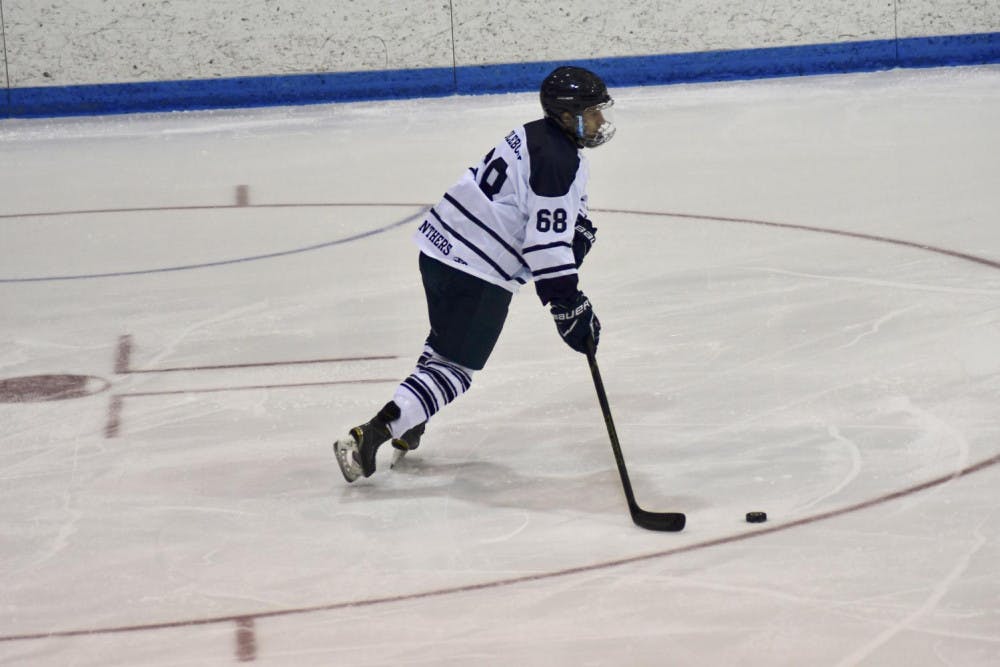 <span class="photocreditinline">MAX PADILLA</span><br />Spencer Cage ’19 is one of four seniors leading the men’s hockey team this season.