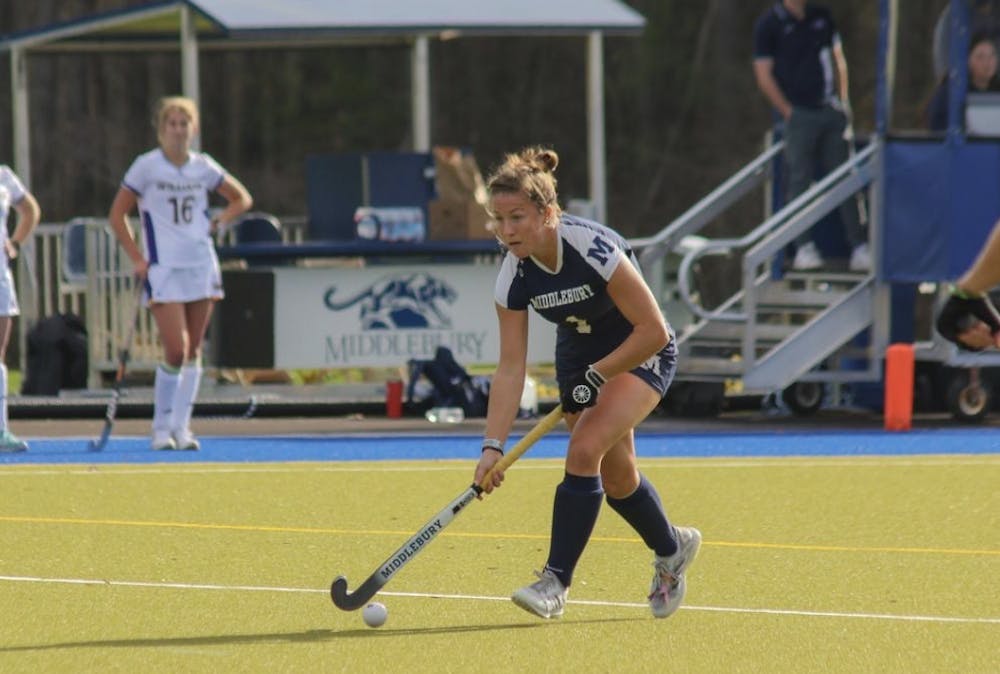 Charlotte Marks ’23.5 playing in a game of field hockey this past season.
