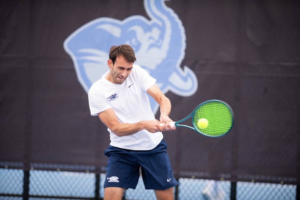 Neel Epstein ‘25 returns a hit at the ITA New England Regionals