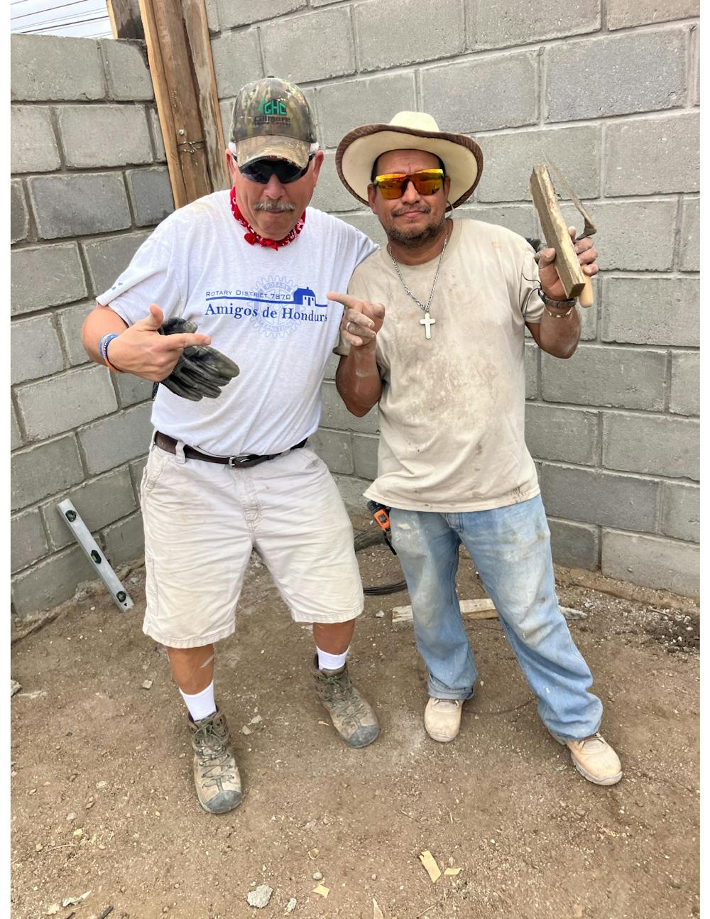 Spaulding poses for a photo while volunteering in Honduras.
