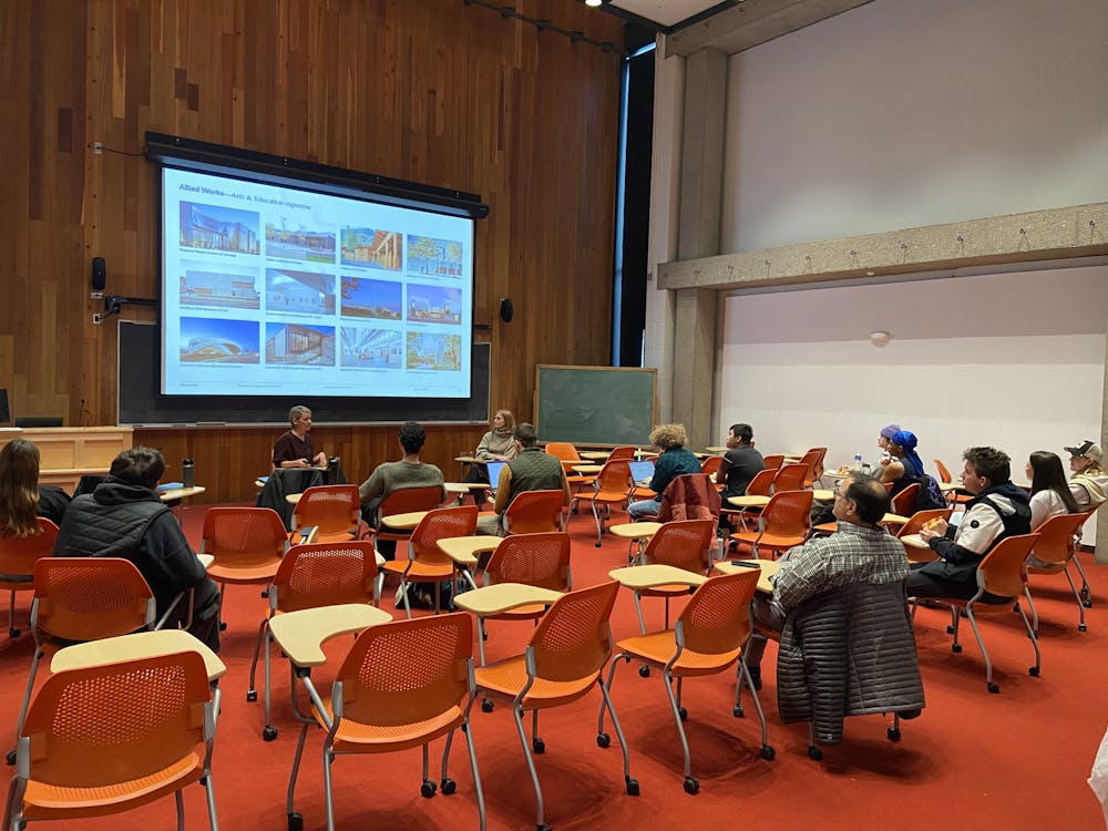 Architects from Allied Works gathered with Architecture Department faculty and students to discuss the developing plans for the new art museum.