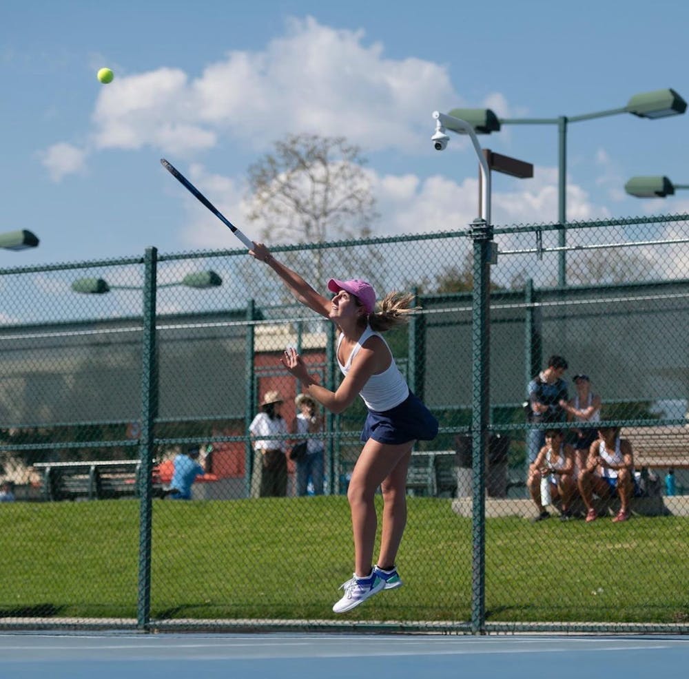 The women’s tennis team is 4-0 in the NESCAC this season.