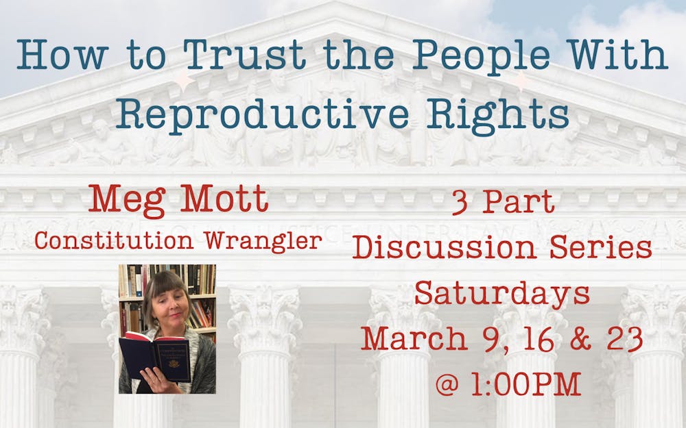 Putney-based town meeting moderator Meg Mott is coming to the town of Middlebury to host reproductive rights talks at the public library.